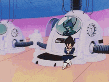 a cartoon character with his fist in the air looks angry