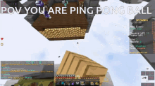 a screenshot of a video game with the words " pov you are ping pong ball " at the top