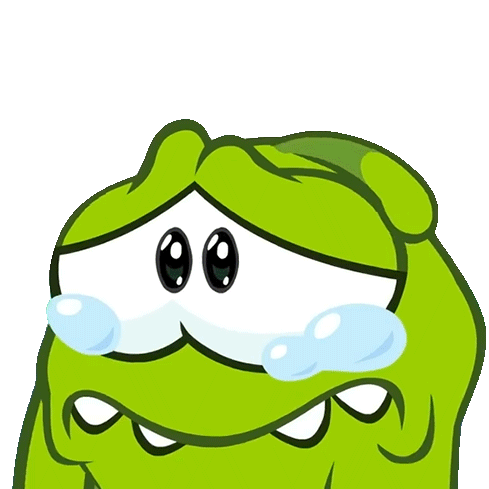 About To Cry Om Nom Sticker - About To Cry Om Nom Cut The Rope Stickers