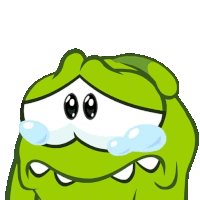 About To Cry Om Nom Sticker - About To Cry Om Nom Cut The Rope Stickers