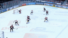 a hockey game is being played in a stadium with advertisements for tipsport and radegast