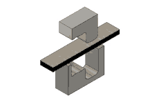 an isometric drawing of a piece of metal being pressed