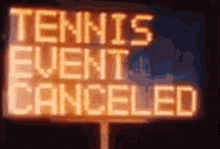 Tennis Event Canceled Lights GIF