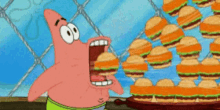 Burgers Patrick Star GIF - Burgers Patrick Star Hungry GIFs