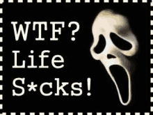 wtf life sucks scream mask