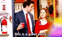 The Office Pam Beesly GIF - The Office Pam Beesly This Is A Great Party GIFs