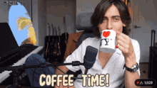 Coffee Coffee Time GIF - Coffee Coffee Time Coffee Time Aidan Gallagher GIFs
