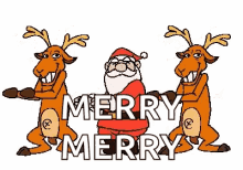 Merry Santa GIF - Merry Santa Reindeer GIFs