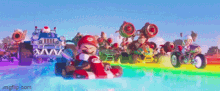Super Mario Bros Movie Mario Kart GIF - Super Mario Bros Movie Mario Kart Wahoo GIFs