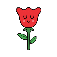 Rose Flower Sticker - Rose Flower Smile Stickers