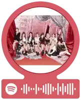 a spotify sticker with a picture of twice