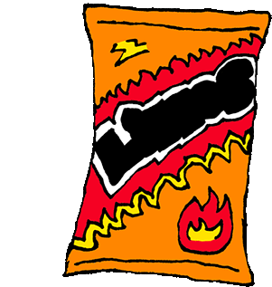 Flaming Hots Hot Snacks Sticker