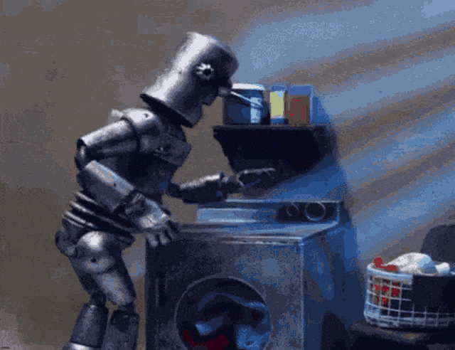 Robot Chicken Robot Washing Machine GIFs | Tenor