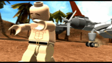 Lego Indiana Jones Head GIF