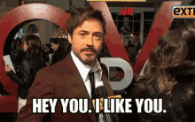 Hey You I Like You GIF - Hey You I Like You Robert Downey Jr GIFs