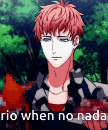a pixelated image of a man with the words rio when no nada above him