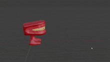 a 3d model of a person 's mouth with teeth and tongue