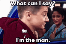 a man in a red hoodie says " what can i say "