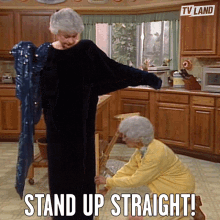 Stand Up Straight Fitting GIF