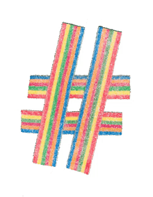 hashtag candy sour sticks sweets rainbow