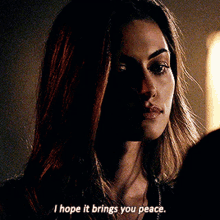 The Originals Hayley Marshall GIF - The Originals Hayley Marshall I Hope It Brings You Peace GIFs