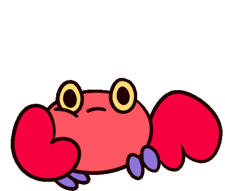 Waiting Crabby Crab Sticker - Waiting Crabby Crab Pikaole Stickers
