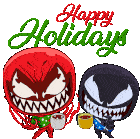 Happy Holidays Venom Sticker - Happy Holidays Venom Carnage Stickers