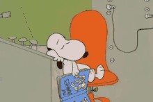 Snoopy Tired GIF