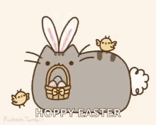 Pusheen Happy Easter GIF - Pusheen Happy Easter Bunny GIFs