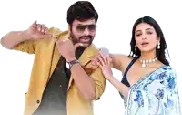 a man and a woman are posing for a picture and the woman is wearing a floral saree