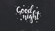 a blackboard with the words `` good night '' written on it .