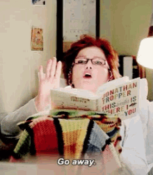 Please Leave GIF - Go Away Red Oitnb GIFs