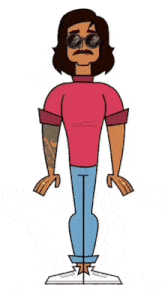 a cartoon of a man with a beard and mustache wearing sunglasses