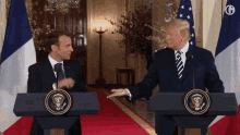Trump Macron GIF