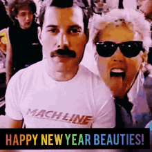 Freddie Mercury Happy New Year GIF - Freddie Mercury Happy New Year Greetings GIFs