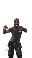 a man wearing a shirt that says glueman