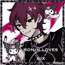 ronin loves nix is written on a picture of a boy