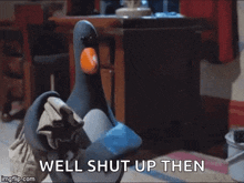 Wallace And Gromit Penguin GIF - Wallace And Gromit Penguin Stick Em Up GIFs