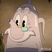 a cartoon character with a netflix logo on the bottom of the image