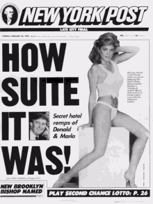 Donald Trump Marla Maples GIF - Donald Trump Marla Maples New York Post Cover GIFs
