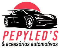 a logo for pepyled 's & acessorios automotivos with a sports car