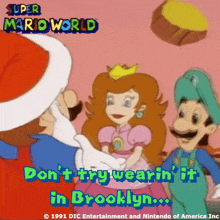 a poster for super mario world shows mario and luigi