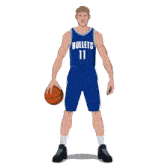 a basketball player for the bullets holding a basketball