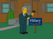 Setting Up Campaign Signs - Bill Clinton GIF - Bill Clinton Bill Clinton GIFs