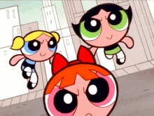 a group of cartoon characters including buttercup and bubbles are standing next to each other