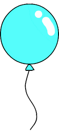 Blue Balloon T Sticker - Blue Balloon T Stickers