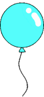 Blue Balloon T Sticker - Blue Balloon T Stickers