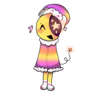 a cartoon drawing of a smiley face wearing a nightcap