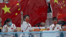 waving flag nbc olympics cheering supporting raise flag
