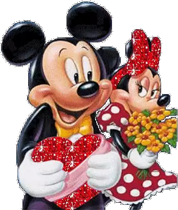 Happy Valentines Day Mickey Mouse Sticker - Happy Valentines Day Mickey Mouse Minnie Mouse Stickers